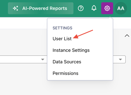 New Nav User List